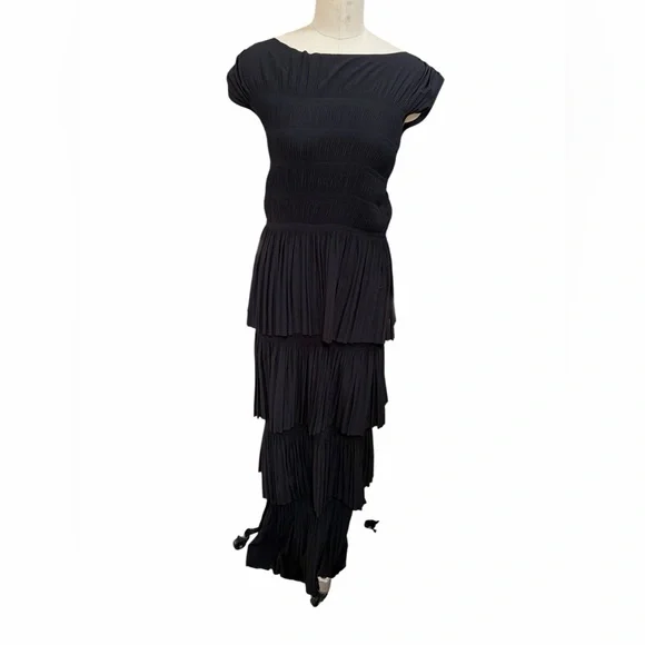 Toteme Armon pleated tiered maxi gown size small, nwt - Picture 3 of 9